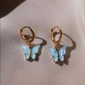 SkyBlue Butterfly Earrings